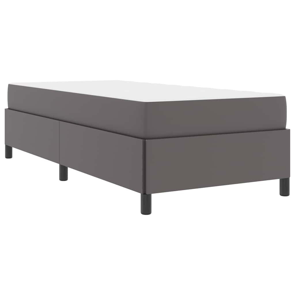 Bedframe met matras Grijs 90 x 190 cm Kunstleer