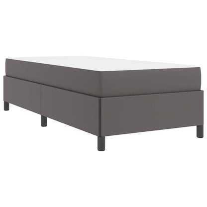 Bedframe met matras Grijs 90 x 190 cm Kunstleer