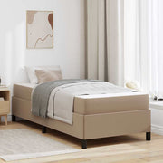 Bedframe met matras 90x190 cm cappuccino kunstleer