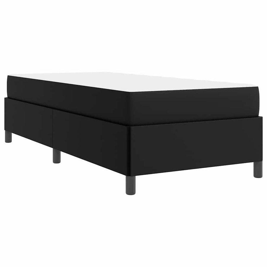 Bedframe met matras Zwart 90 x 200 cm Kunstleer