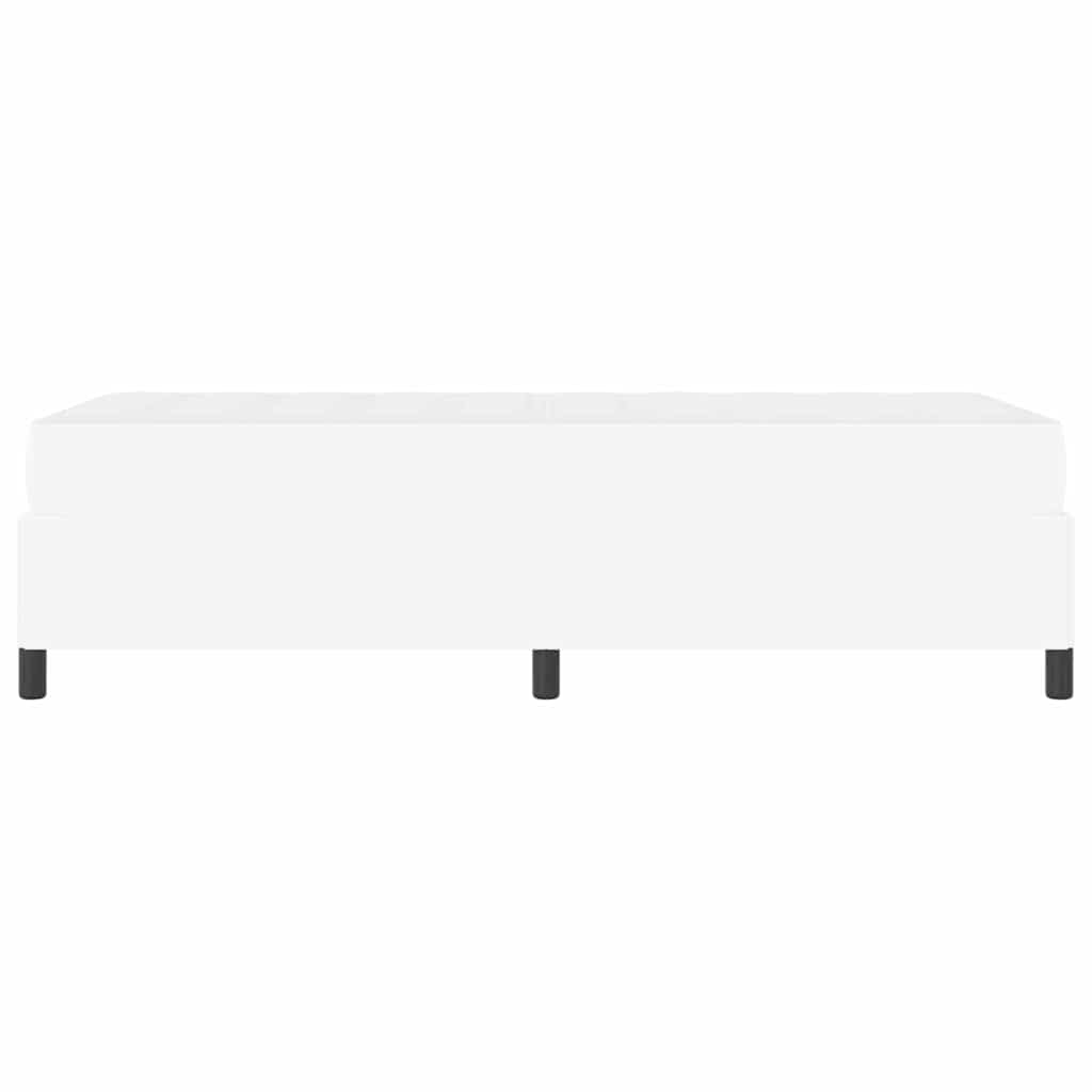 Bedframe met matras Wit 90 x 200 cm Kunstleer