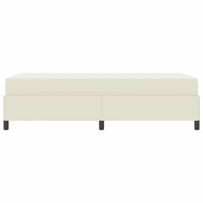 Bedframe met matras Crème 90 x 200 cm Kunstleer