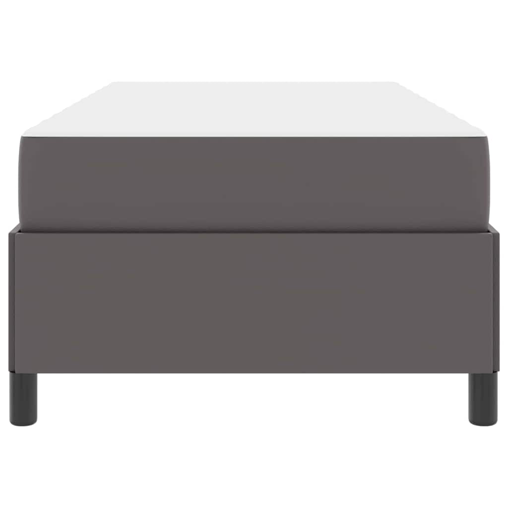 Bedframe met matras Grijs 90 x 200 cm Kunstleer