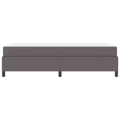 Bedframe met matras Grijs 90 x 200 cm Kunstleer