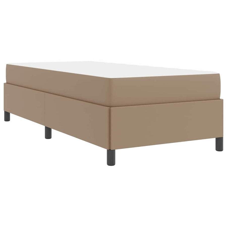 Bedframe met matras Cappuccino 90 x 200 cm Kunstleer
