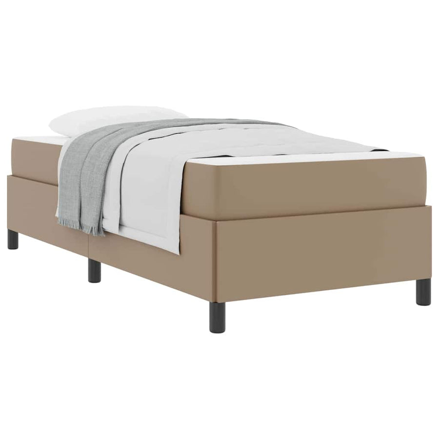 Bedframe met matras Cappuccino 90 x 200 cm Kunstleer