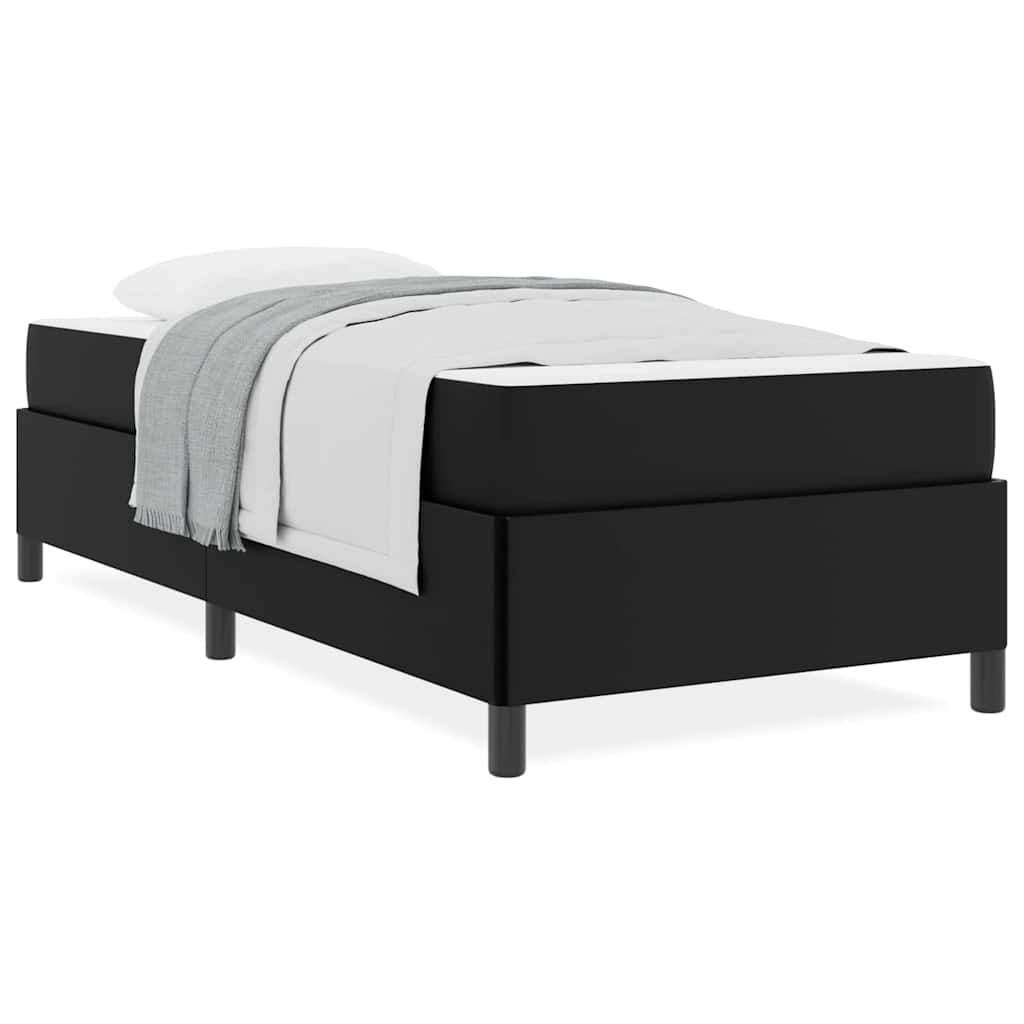 Bedframe met matras Zwart 100 x 200 cm Kunstleer