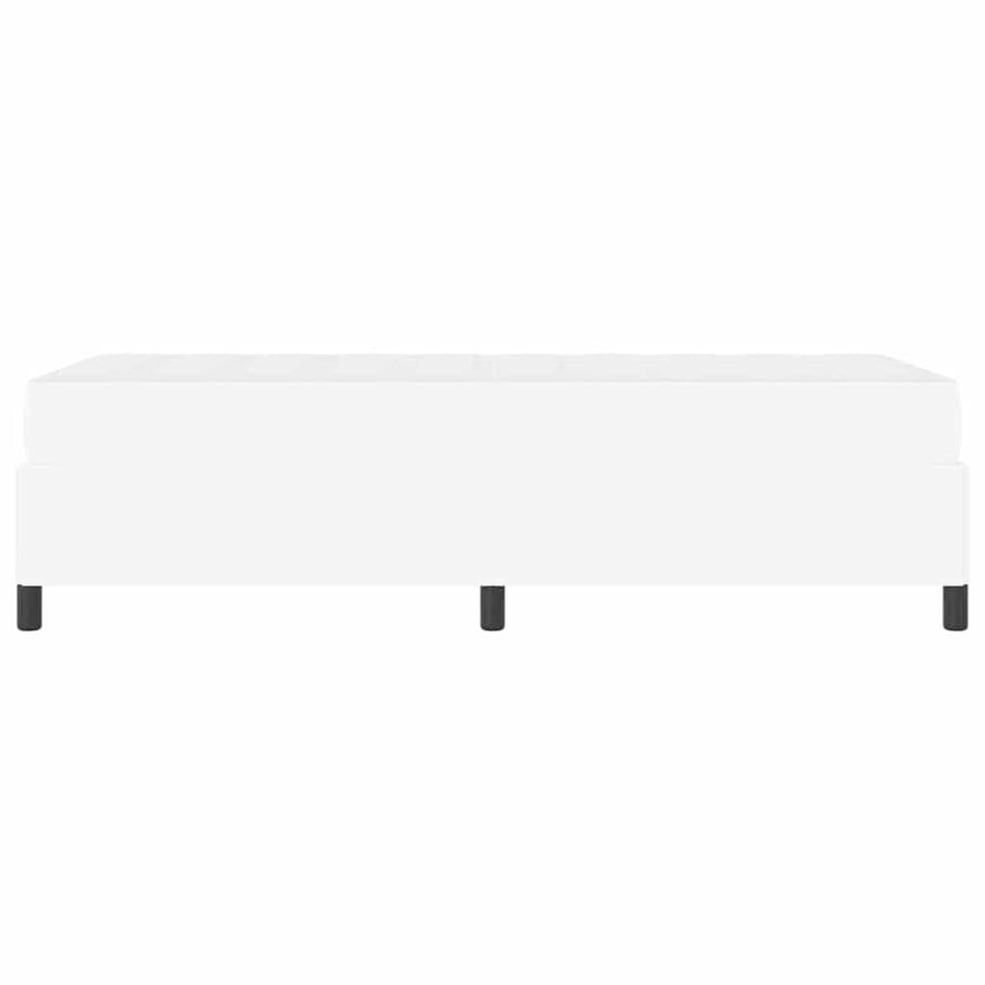 Bedframe met matras Wit 100 x 200 cm Kunstleer