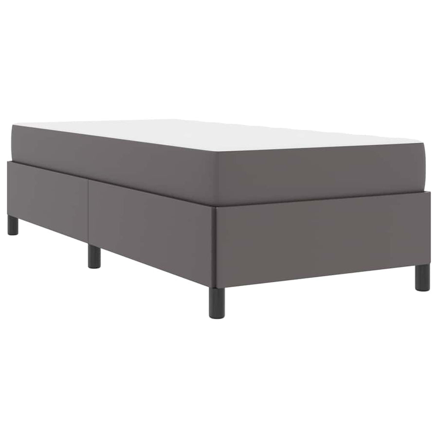 Bedframe met matras Grijs 100 x 200 cm Kunstleer