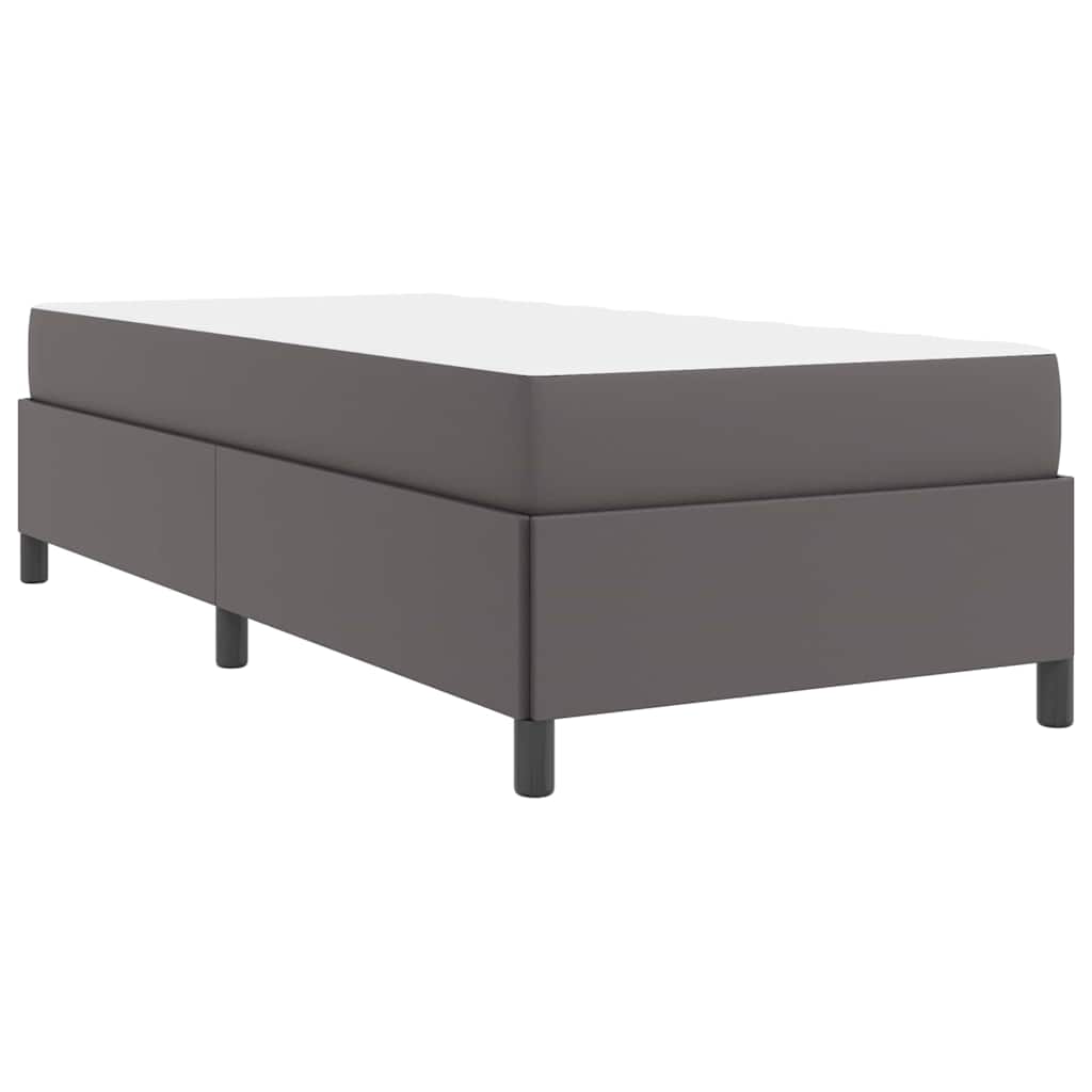 Bedframe met matras Grijs 100 x 200 cm Kunstleer