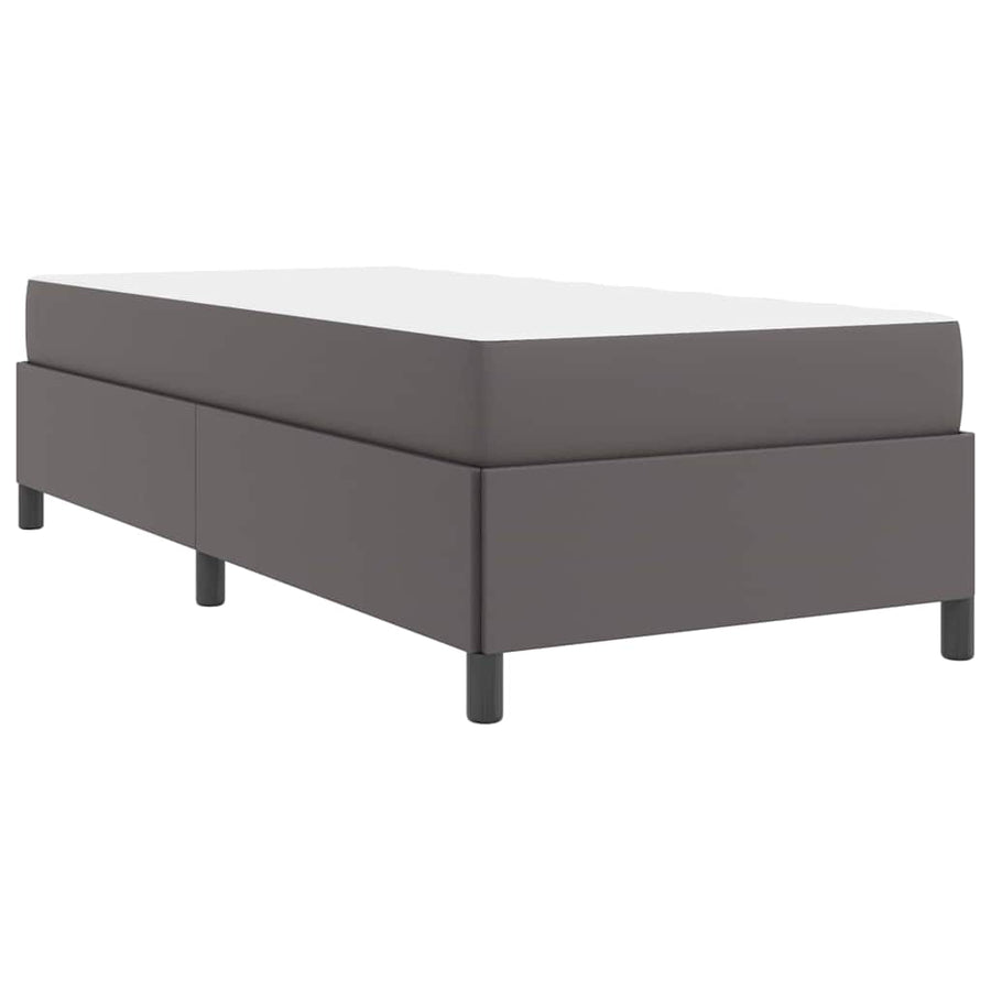 Bedframe met matras Grijs 100 x 200 cm Kunstleer