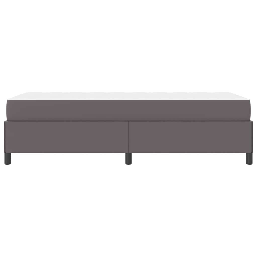 Bedframe met matras Grijs 100 x 200 cm Kunstleer