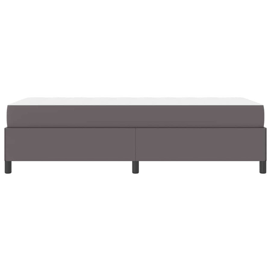 Bedframe met matras Grijs 100 x 200 cm Kunstleer