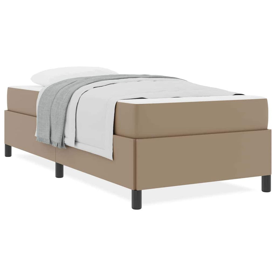 Bedframe met matras Cappuccino 100 x 200 cm Kunstleer