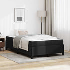 Bed Frame with Mattress Black 120 x 190 cm Fabric