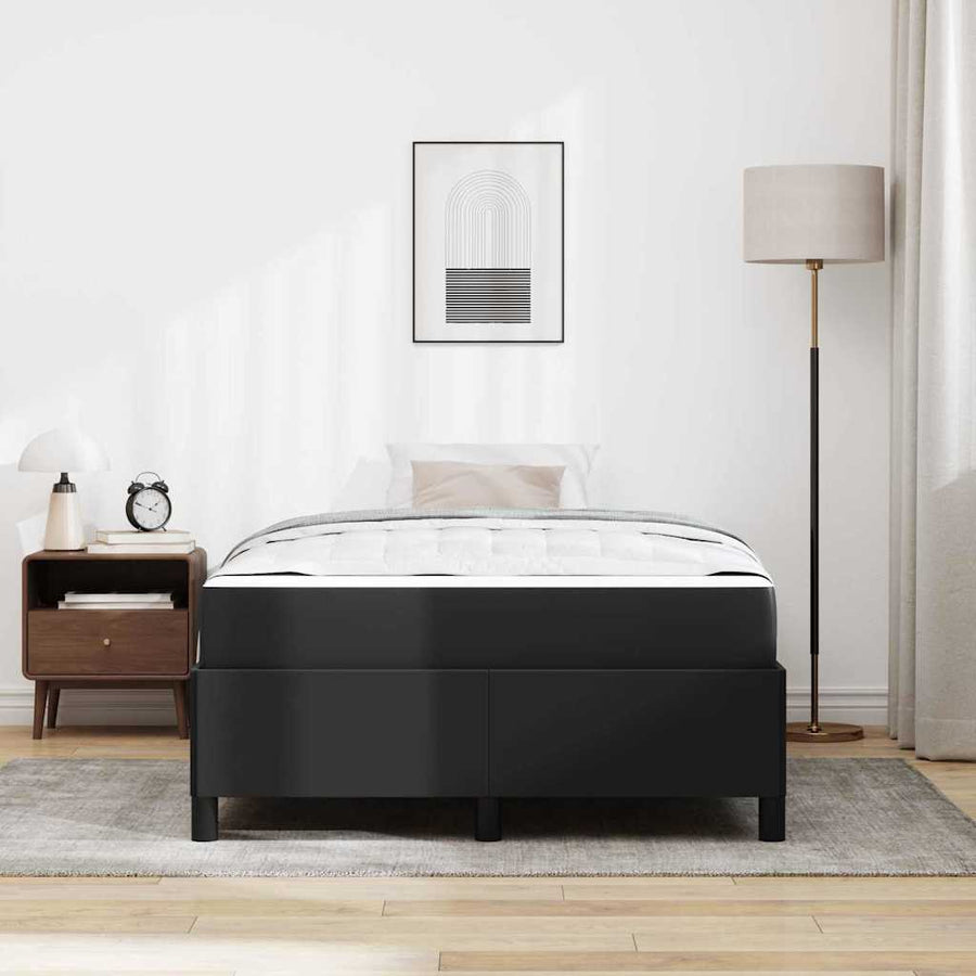 Bedframe met matras Zwart 120 x 190 cm Kunstleer