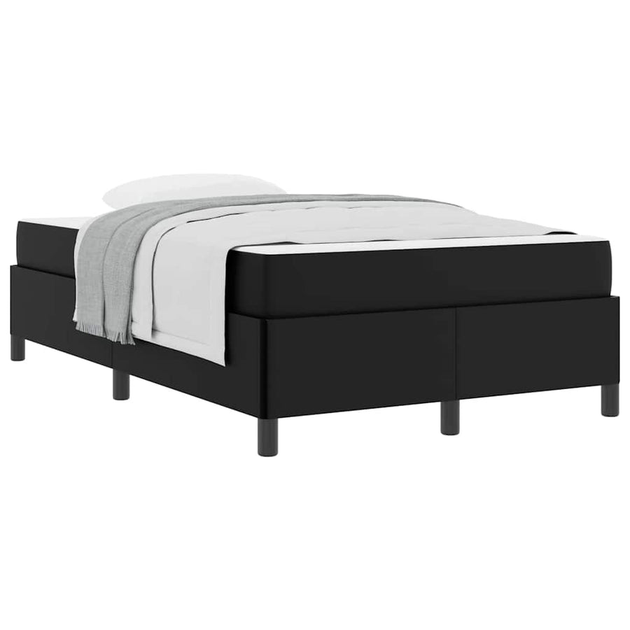 Bedframe met matras Zwart 120 x 190 cm Kunstleer