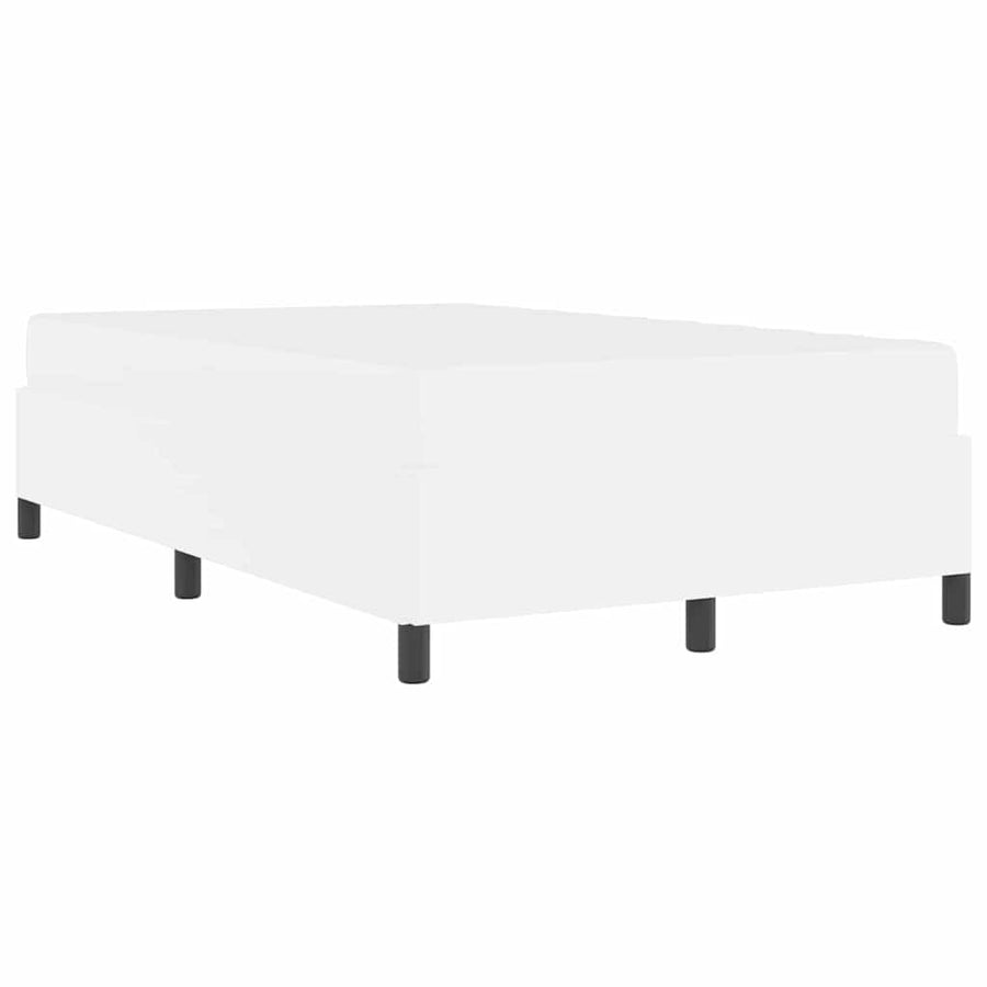 Bedframe met matras Wit 120 x 190 cm Kunstleer