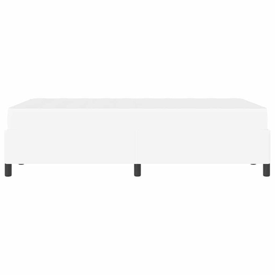 Bedframe met matras Wit 120 x 190 cm Kunstleer