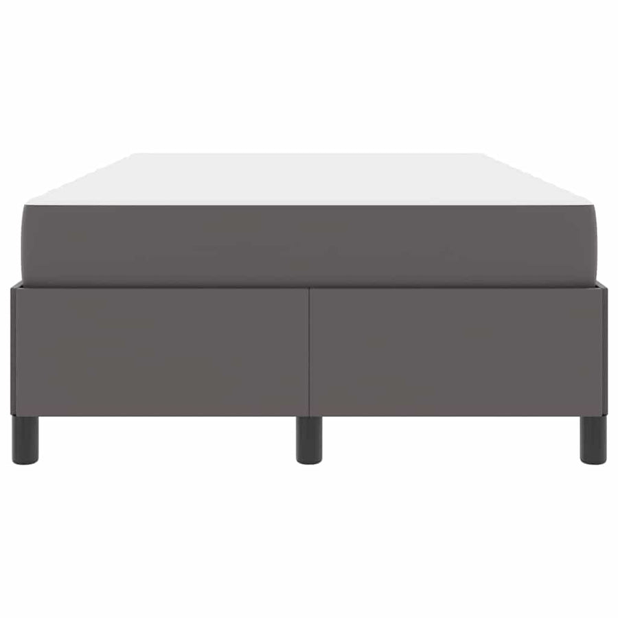 Bedframe met matras Grijs 120 x 190 cm Kunstleer