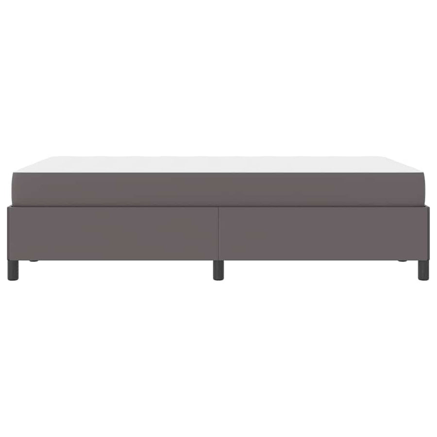 Bedframe met matras Grijs 120 x 190 cm Kunstleer