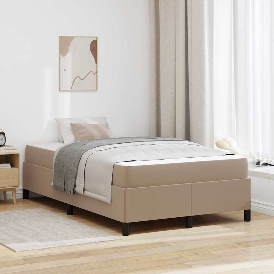 Bedframe met matras Cappuccino 120 x 190 cm Kunstleer