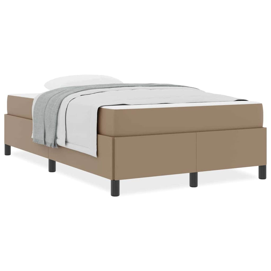 Bedframe met matras Cappuccino 120 x 190 cm Kunstleer