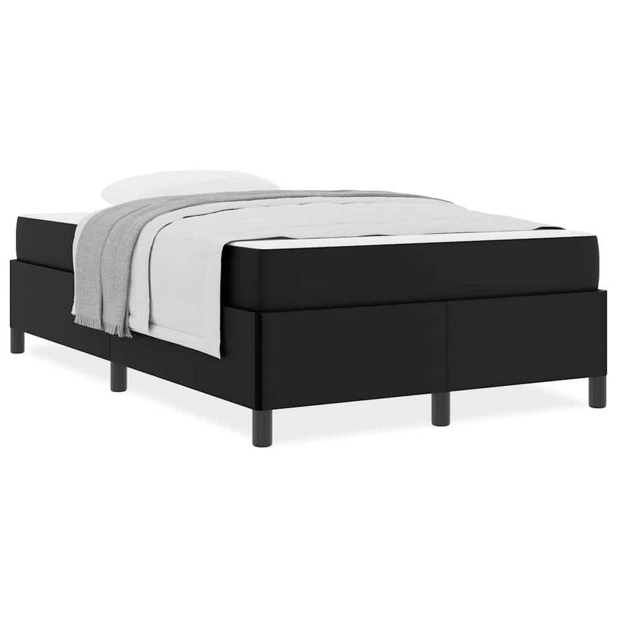 Bedframe met matras Zwart 120 x 200 cm Kunstleer