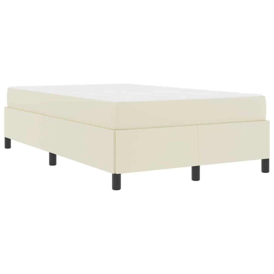 Bedframe met matras Crème 120 x 200 cm Stof