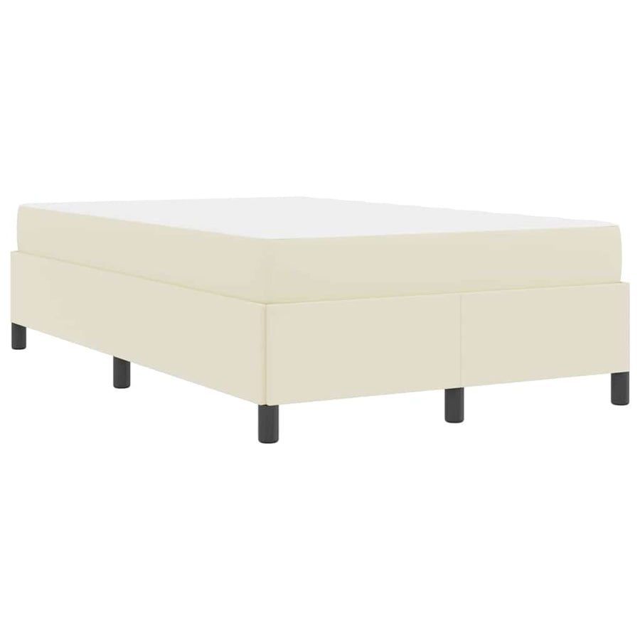 Bedframe met matras Crème 120 x 200 cm Stof