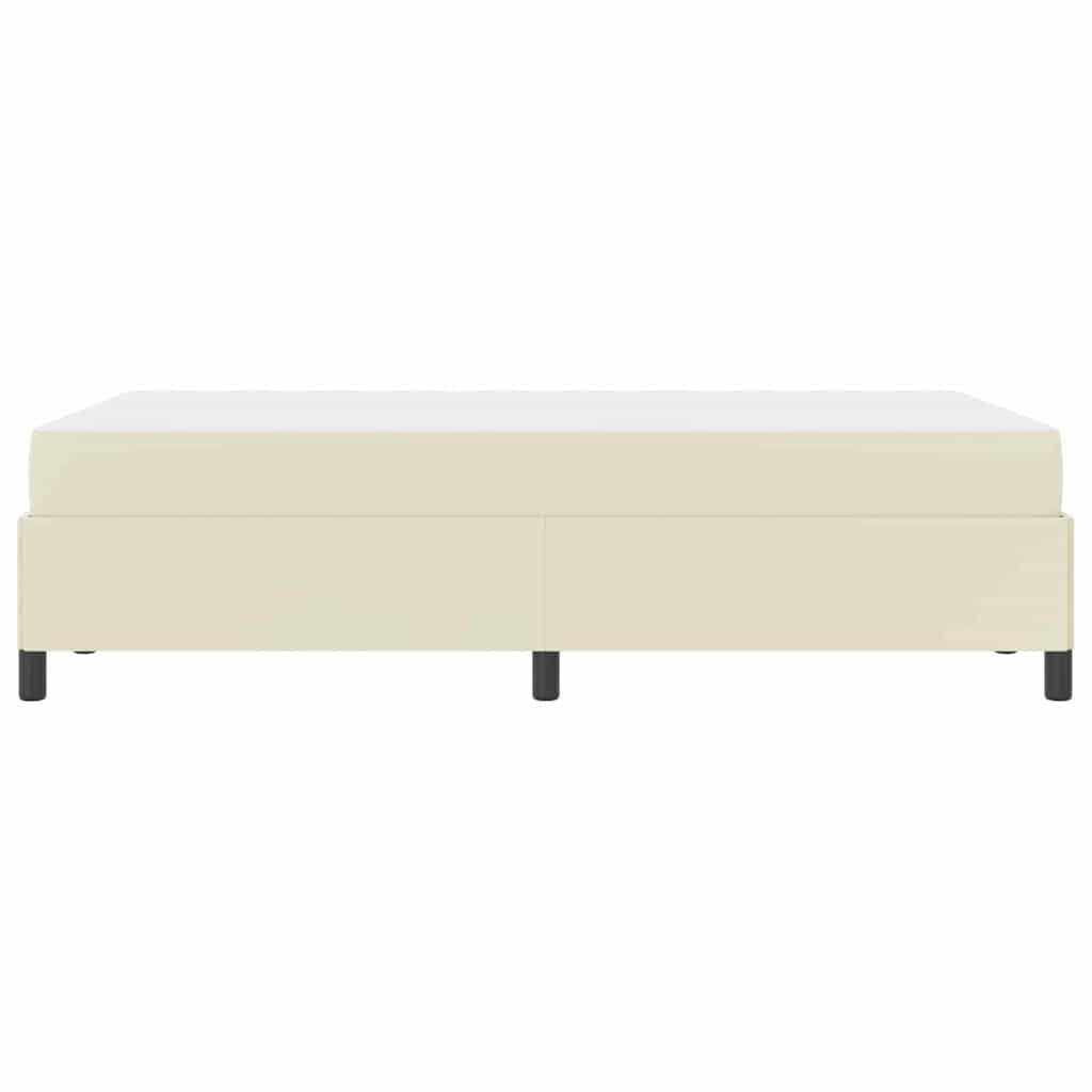 Bedframe met matras Crème 120 x 200 cm Stof