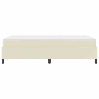 Bedframe met matras Crème 120 x 200 cm Stof