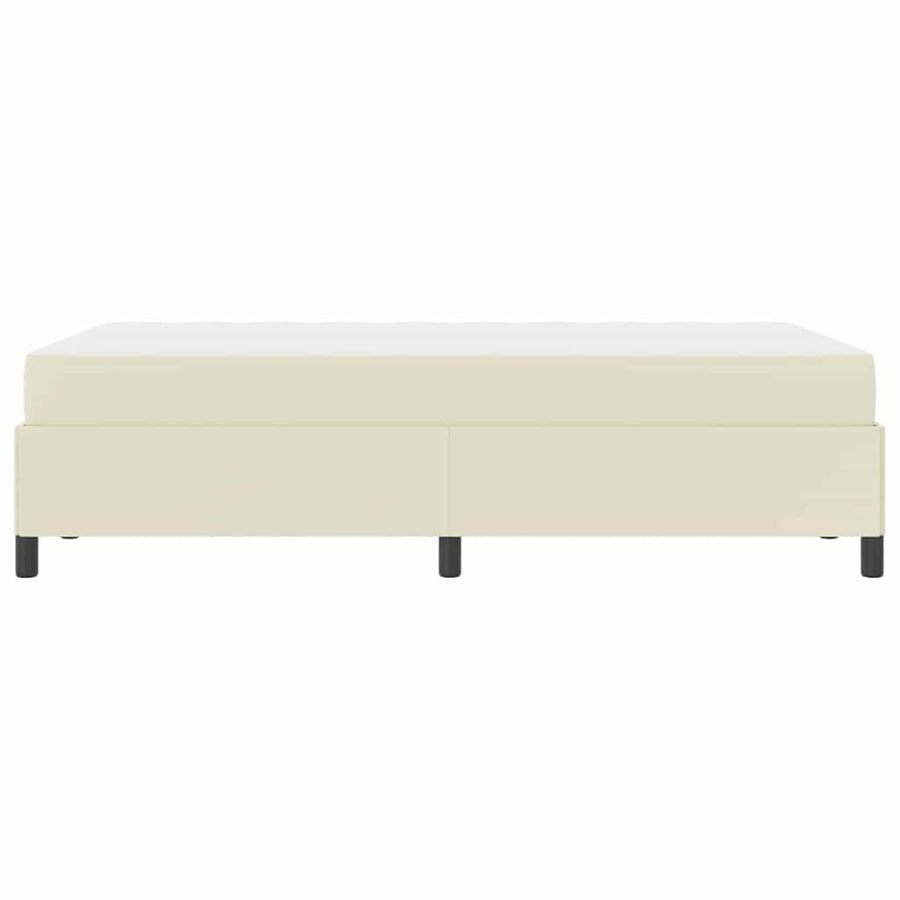 Bedframe met matras Crème 120 x 200 cm Stof