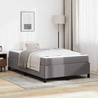 Bedframe 120x200 cm grijs kunstleer