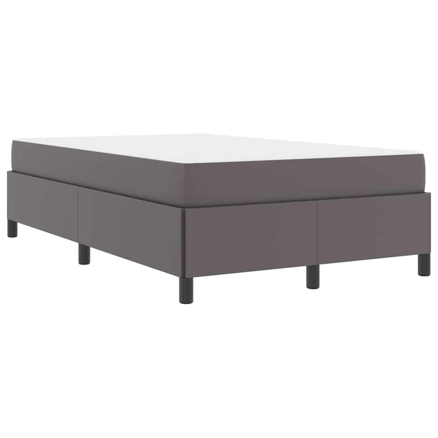 Bedframe met matras Grijs 120 x 200 cm Kunstleer