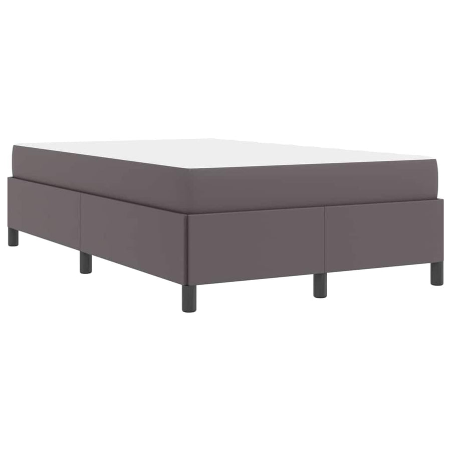 Bedframe met matras Grijs 120 x 200 cm Kunstleer