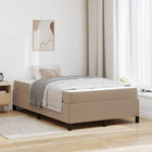 Bedframe met matras 120x200 cm cappuccino kunstleer