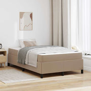 Bedframe met matras 120x200 cm cappuccino kunstleer