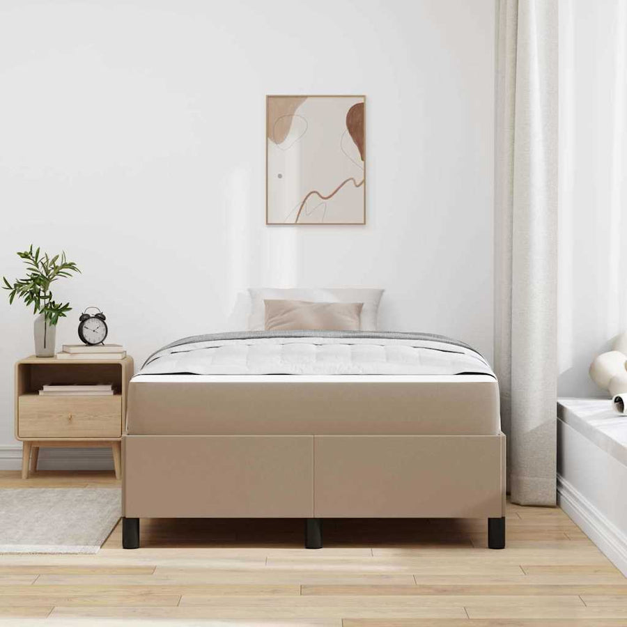 Bedframe met matras Cappuccino 120 x 200 cm Kunstleer