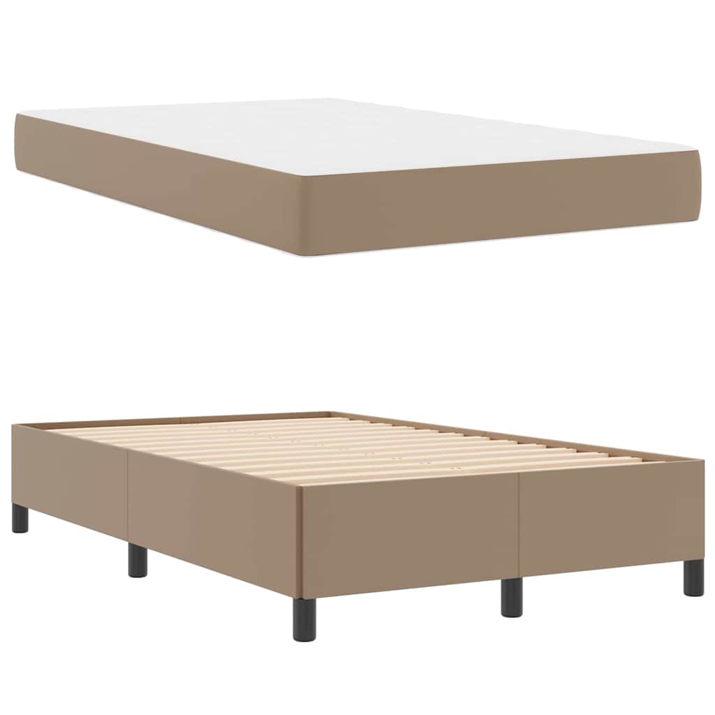 Bedframe met matras Cappuccino 120 x 200 cm Kunstleer