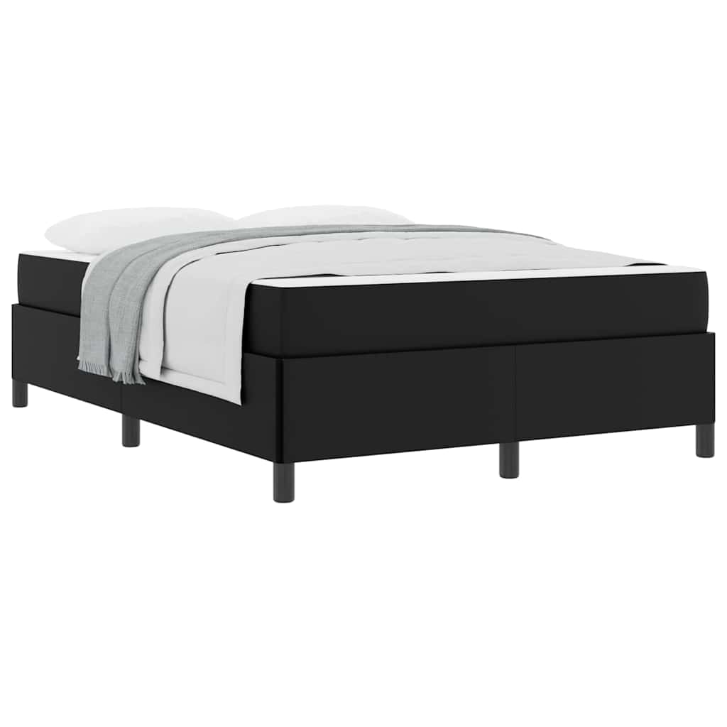 Bedframe met matras Zwart 140 x 190 cm Kunstleer
