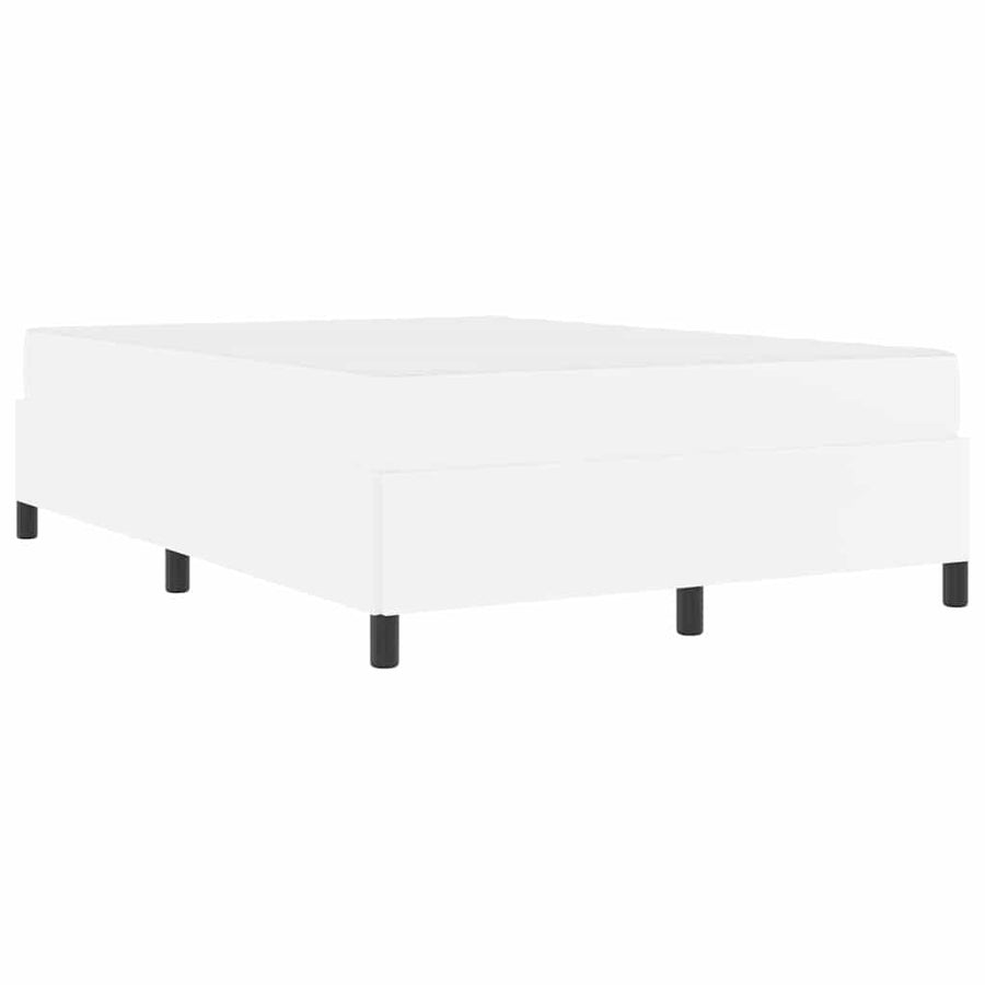 Bedframe met matras Wit 140 x 190 cm Kunstleer