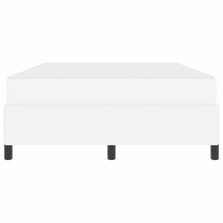 Bedframe met matras Wit 140 x 190 cm Kunstleer