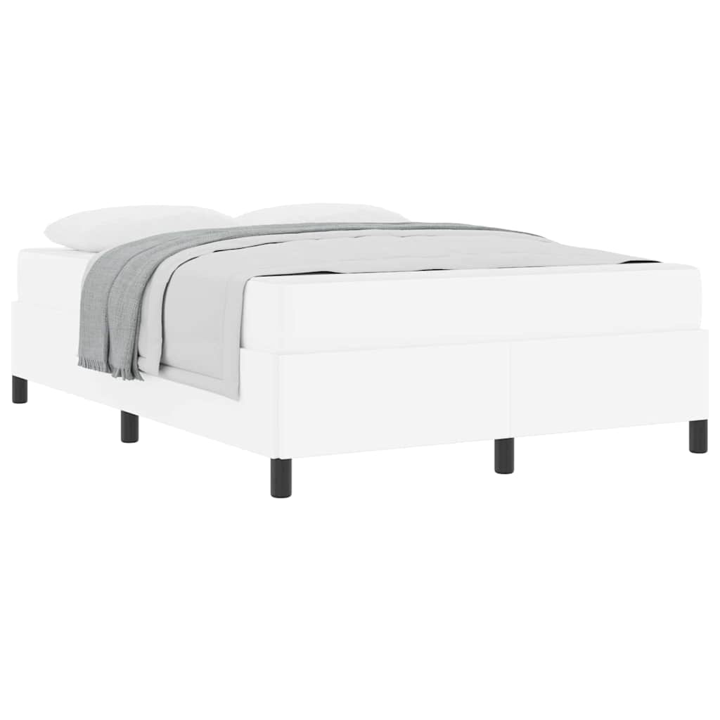 Bedframe met matras Wit 140 x 190 cm Kunstleer