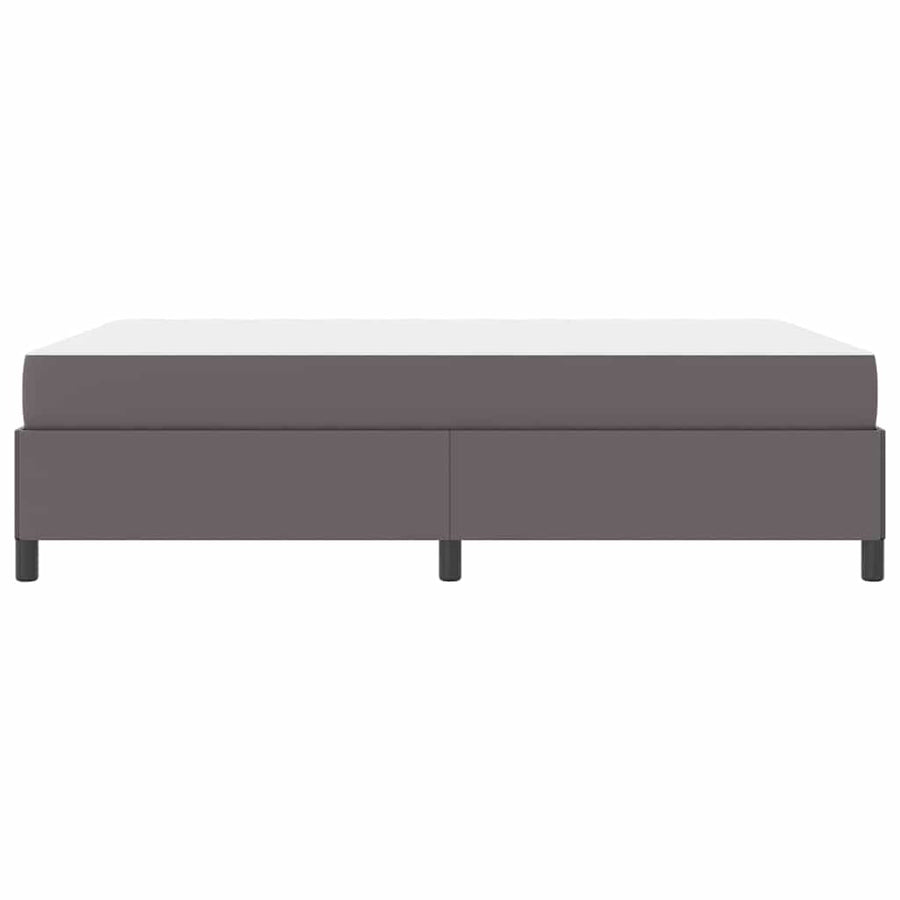 Bedframe met matras Grijs 140 x 190 cm Kunstleer