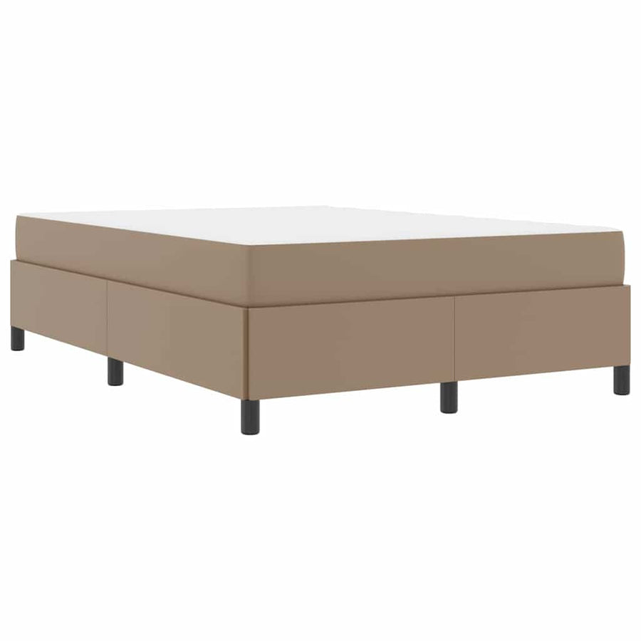 Bedframe met matras Cappuccino 140 x 190 cm Kunstleer