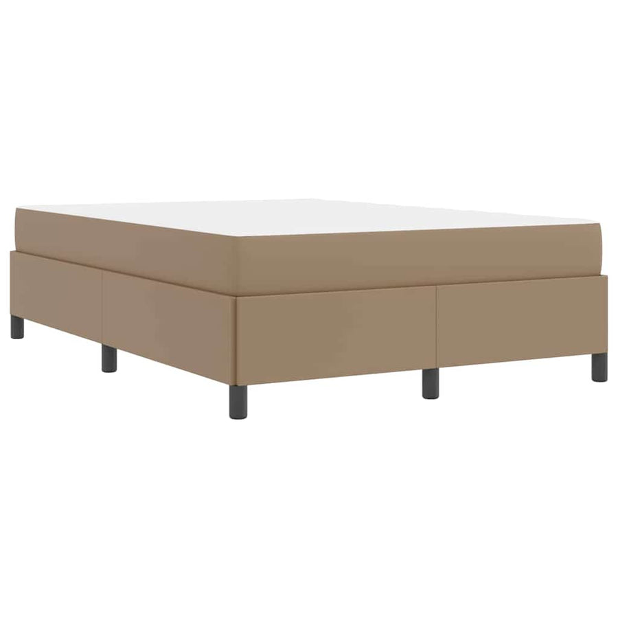 Bedframe met matras Cappuccino 140 x 190 cm Kunstleer