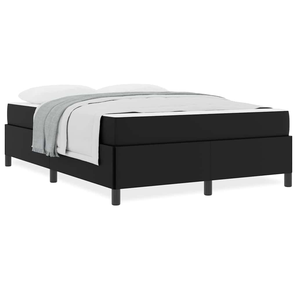Bedframe met matras Zwart 140 x 200 cm Kunstleer