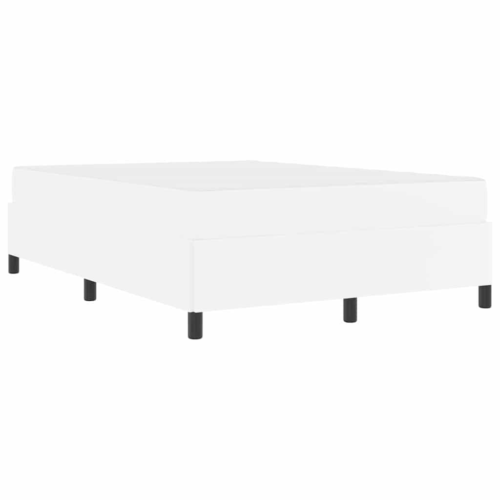 Bedframe met matras Wit 140 x 200 cm Kunstleer