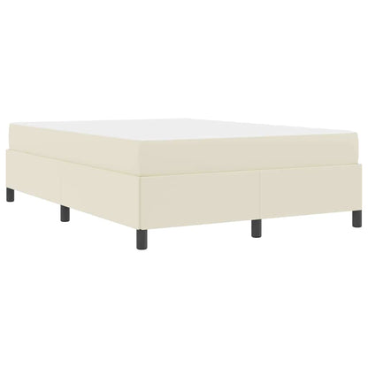 Bedframe met matras Crème 140 x 200 cm Stof